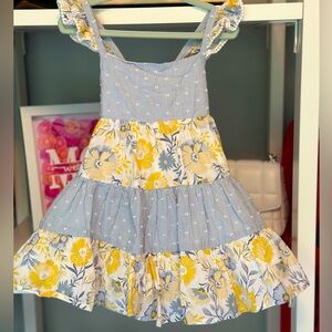 Tahari Boho Dress with Flutter Straps